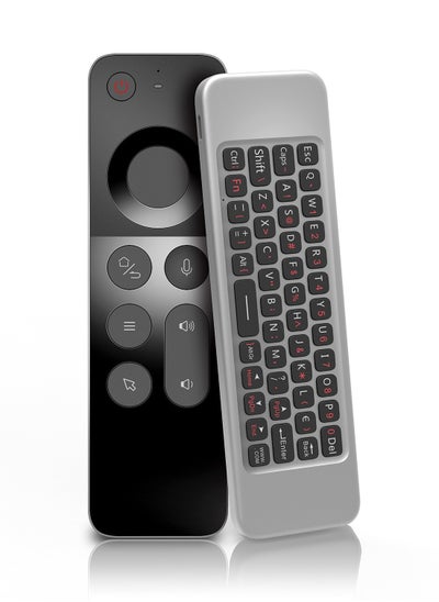 اشتري Smart Control W3 2.4G Air Mouse & Keyboard Combo with Voice Command, IR Learning, and 6-Axis Motion Sensing - Perfect for Smart TVs, Android TV BOX, and PC في الامارات