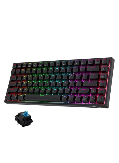 اشتري RK84 Wireless Bluetooth/2.4Ghz 80% RGB Mechanical Gaming Keyboard, Three Modes Connectable Keyboard with Hot-Swappable Tactile Blue Switch في الامارات