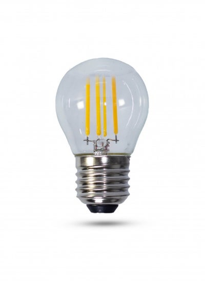 Buy Small LED ball bulb 4 watts transparent yellow in Saudi Arabia