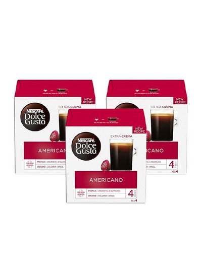 اشتري Americano 16 Coffee Capsules 136g Pack of 3 في الامارات