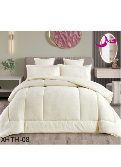 Buy Jacquard Embroidered Summer Bedspread One And A Half 4 Pieces Medium Filling 170x220cm in Saudi Arabia