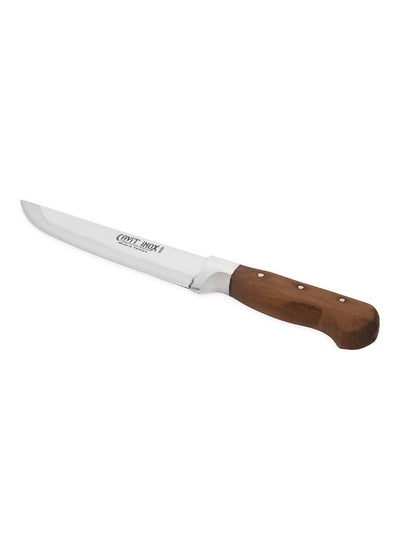 اشتري Zing Wooden Handle Meat Knive Silver And Brown في الامارات