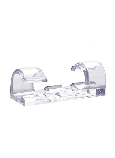 Buy Self-Adhesive Drop Cable Clips Organizer - Clear, 20 Pieces in Egypt