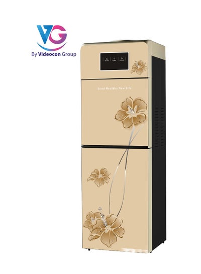 Buy Top Loading Glass Door Water Dispenser With Hot, Cold and Normal Water and Compressor Cooling, Cabinet with Refrigerator, Floor Standing, Suitable for Home, Office etc. in UAE