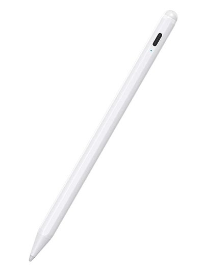 Buy Magnetic Active Stylus Pen Compatible with iPad, Tablet, iOS and Android Smartphones with Fast Charging Touch Pen, White in Egypt