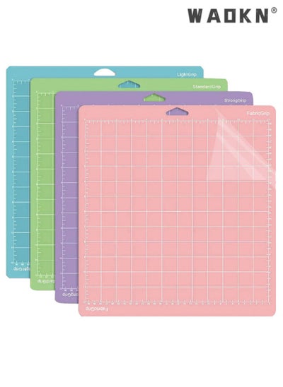 Buy 4PCS Cutting Mat, 12 * 12 Inch Replacement Cutting Mat Adhesive Non-Slip Gridded Cutting Mats Compatible with Silhouette Cameo Cricut Cutting Machine Explore Plotter Machine, for Silhouette Cut in Saudi Arabia