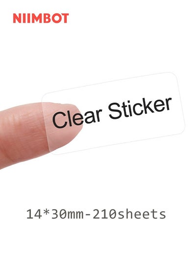 Buy D11/D110/D101/H1S Waterproof Transparent Thermal Label Paper for Barcode Printing 14*30mm（Clear） in UAE