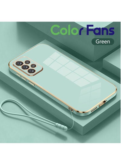 Buy Mobile Phone Case for Samsung A73 5G Electroplated Protective Case Gold-Green in UAE