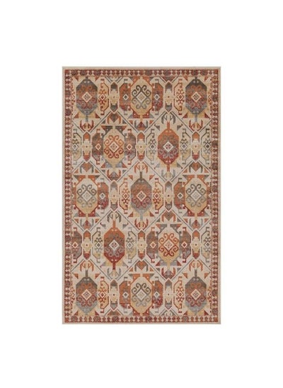 اشتري Indoor Small Area Rug Aztec Indoor Southwestern Throw Home Decor For Bedroom Living Room Kitchen Dining Office Entry Hardwood Floor Jute Backed Zuleyka Collection 2' X 3' Rust في السعودية