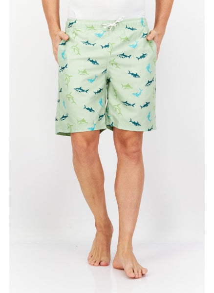 اشتري Men Allover Print Swimwear Short, Pastel Green Combo في الامارات