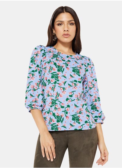 Buy Floral Puff Sleeve Top in UAE