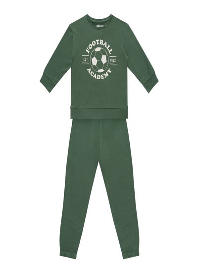 اشتري 1 Pack Boys Greentreat Organic Cotton Oversized Sweatshirt and Slouch Jogger في الامارات