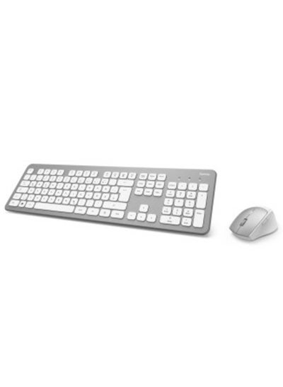 اشتري Hama Radio Keyboard and mouse set German, QWERTZ Silver, White في الامارات