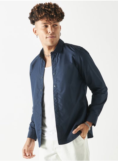 Buy Lee Cooper Solid Shirt with Long Sleeves in Saudi Arabia