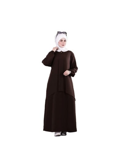 Buy Abaya material of crepe , one size, can be worn up to 100 kilos for women in Egypt