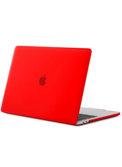 Buy NTECH Macbook Pro 13 Case 2016 Matte Hard Cover For A1706 A1708 With without Touch Bar & Touch Id Red in UAE