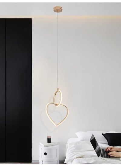 Buy Modern Single Chandelier 1122-1 Heart-Shaped LED Pendant Lights Indoor Lighting Hanging Lamp For With Three Lighting Levels in Saudi Arabia