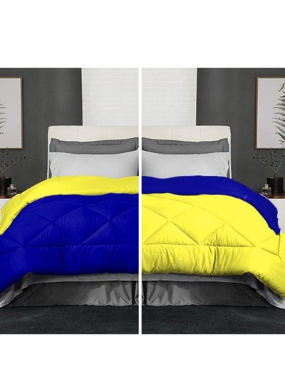 Buy Double face quilt Blue& Yellow 160*235 cm in Egypt