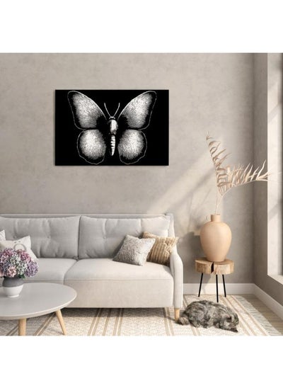 Buy Black beauty butterfly Printed canvas wall art 60x40 in Egypt