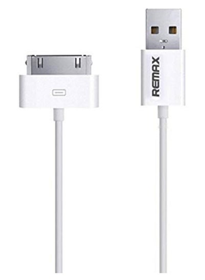 Buy Remax USB Data Cable 30 pin for iPhone 4/4s - White in Egypt