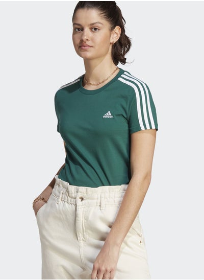 Buy Essentials Slim 3-Stripes T-Shirt in UAE