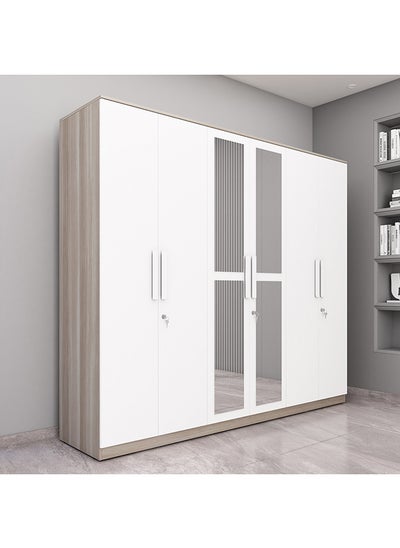 اشتري Harvard 6-Door Wardrobe with Mirror 55x210x240 cm في السعودية