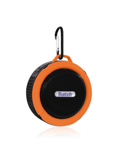 اشتري Portable Wireless Bluetooth Speaker C6 Suction Cup Waterproof Orange في الامارات