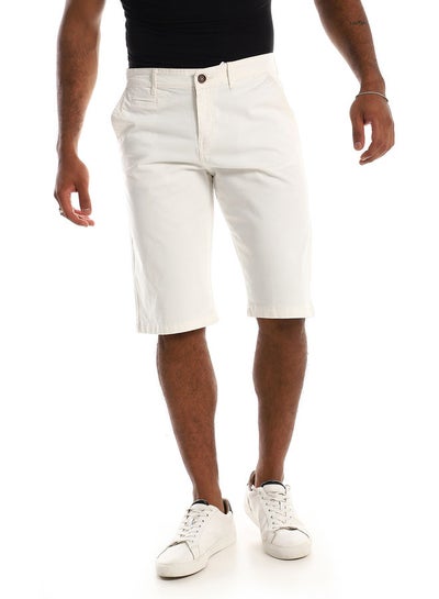 Buy Plain Cotton Off White Casual Short in Egypt