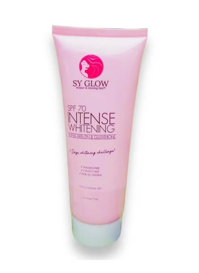 اشتري SY GLOW - Intense Whitening Alpha Arbutin & Glutathione Lotion SPF 70 - 250 ML ( PINK ) في الامارات