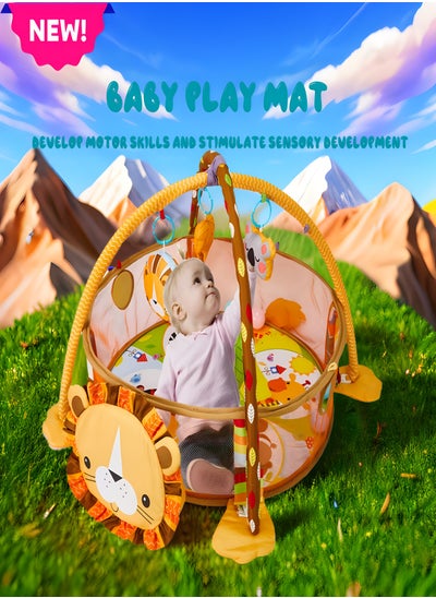 Buy Baby Play Mat Activity Gym Toddler Tummy Time Play Pit with 4 Detachable Ocean Toys, Play Gyms for (0-24 Months) Develop Motor Skills and Stimulate Sensory Development in UAE