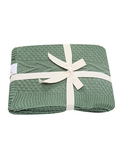 Buy Infancie Organic Baby Knitted Shawl Blanket (80x110cm) Olive Green in UAE