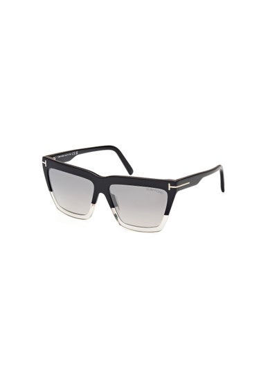 Buy Women's Acetate Sunglasses FT111005C56 Lens Size: 56 Millimeter - Black/Crystal in UAE