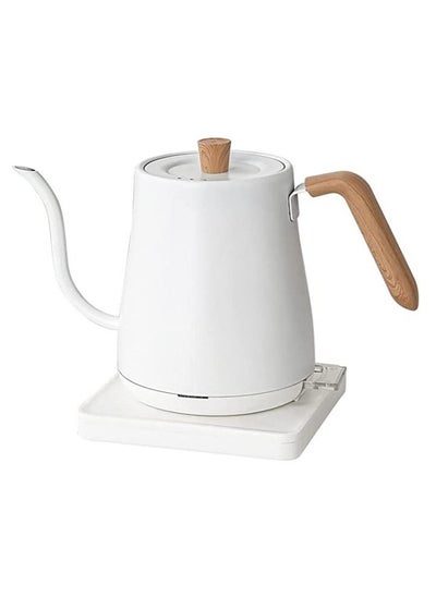 اشتري Gooseneck Electric Kettle 0.8L,Pour Over Coffee and Tea Kettle Wood Handle, Stainless Steel Inner,1000W في الامارات