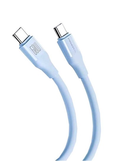 Buy 60W PD Fast Charging Data Cable,Type-C To Type-C,Suitable For Apple iPhone 15/15 Pro/15 Plus/15 Pro Max 1.2M Long (Blue) in Saudi Arabia