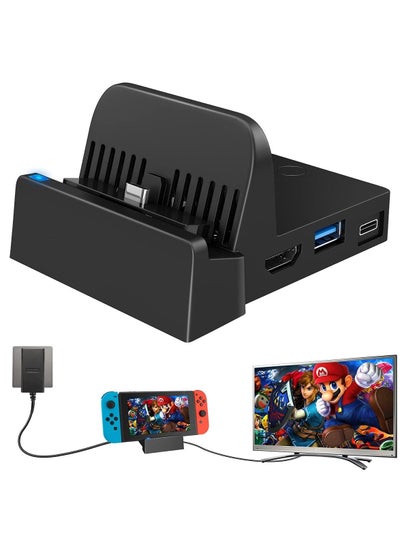 اشتري KASTWAVE for Nintendo Switch Dock, Pocket Charging Dock 4K HDMI TV Adapter for Switch Docking Station Charger Dock Set Good Replacement for Official Replacement Charging Dock( Upgraded System) في الامارات