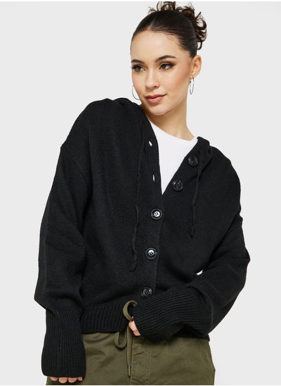 Buy Fine Knit Cardigan With Hood in UAE