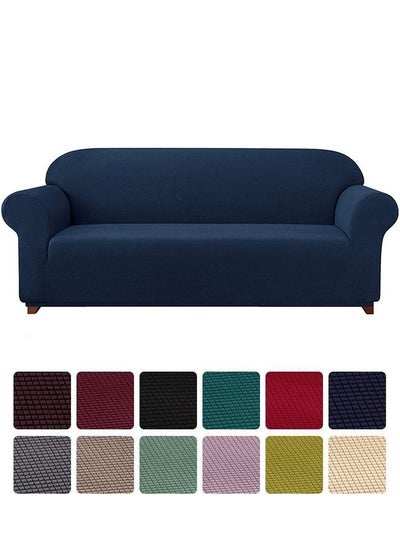 اشتري Four Seater Exquisitely Full Coverage Sofa Cover Navy Blue 235-300cm في الامارات