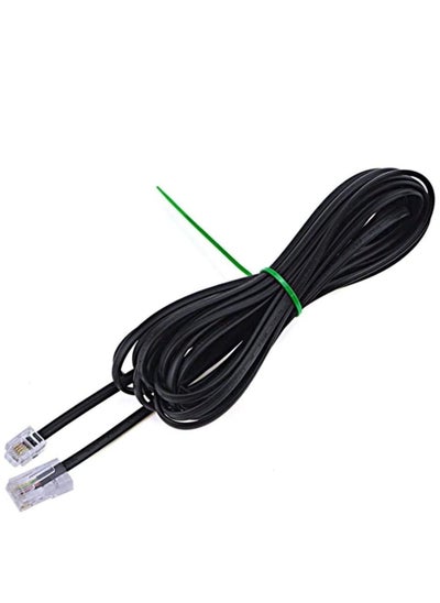 اشتري RJ11 6P4C to RJ45 8P8C Black Telephone Plug Connector Cable Handmade (5M) في الامارات