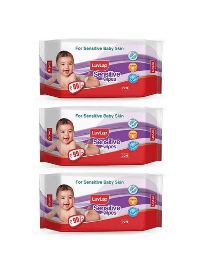Buy Wipes For Baby Skinparaben Free Fragrance Free Ph Balanced Dermatologically Safe Baby Wipes For Sensitive Skin Rich In Vitamin E Aloe Vera & Chamomile Extract (72 Wipes;Pack Pack Of 3) in UAE