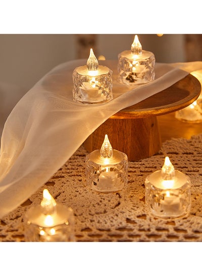 Buy Flameless Candle, 12 Packs of Battery-Powered LED Tea Lights, Warm White, Ideal for Weddings, Tables, Party(1.5" 1.9") in Saudi Arabia