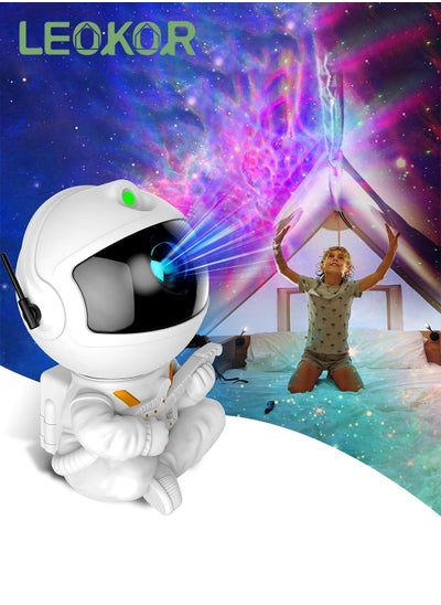 Buy Star Projector Galaxy Night Light 360°Rotation Head Light Kids Room Decor Aesthetic Astronaut Light Projector with Remote in Saudi Arabia