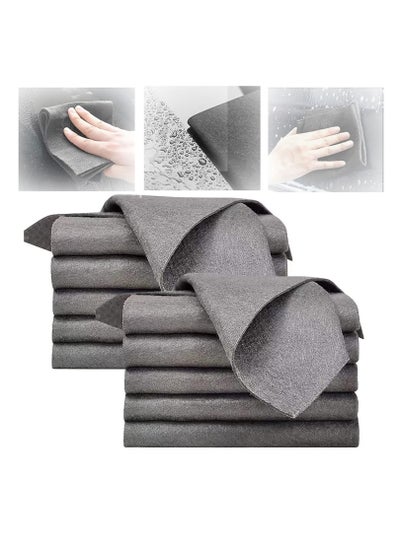 Buy 10Pcs Magic Cleaning Cloth Thickened Microfibre Cleaning Cloths Streak Free All Purpose Towels Reusable Cleaning Rag for Kitchen Bathroom Car Glass in Saudi Arabia