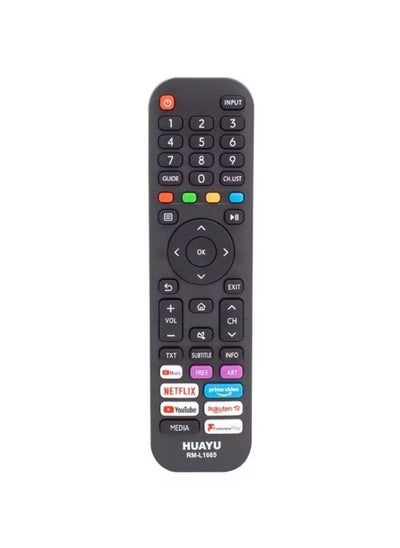 Buy Universal TV Remote Control For Hisense RM-L1665 LCD LED TV With Netflix YouTube Prime Video Rakuten Compatible For Hisense Latest LED LCD TV in UAE