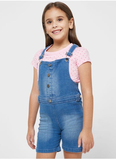 Buy Girls Shorts Leggeed Dungaree in UAE