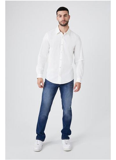 اشتري Curved-Hem Cotton-Blend Shirt في مصر