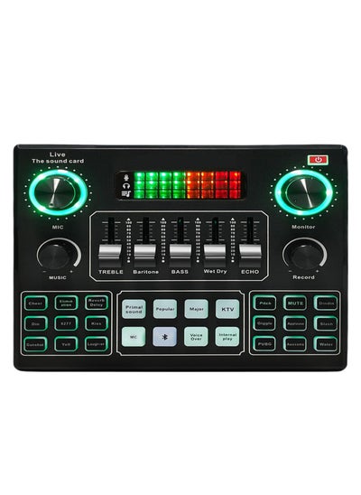 Buy Live Sound Card Audio Mixer, Bluetooth Audio Mixer, Podcast Audio Interface with DJ Mixer Effects, Podcast Production Studio Equipment, Prefect for Streaming/Podcasting/Gaming in UAE