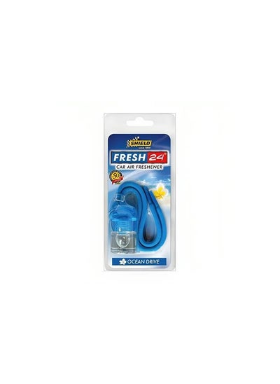 Buy Shield Car Care Fresh 24 Air Freshener Ocean Drive - 7 ML in Saudi Arabia