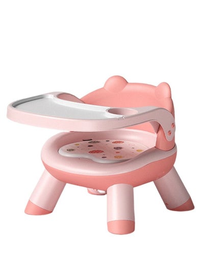 Buy Baby Dining Chair Lightweight Sounding Seat with Plate Removable Suitable for Toddlers Children's Eating Chair Backrest Small Stool in UAE