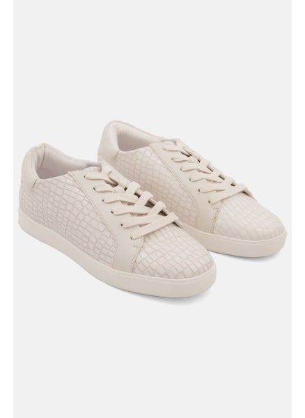 Buy Women Medium The Rizzo Lace Up Casual Shoes, Ivory in UAE