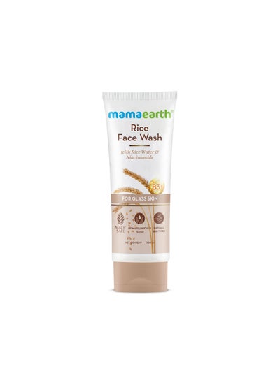 Buy Mamaearth Rice Face Wash With Rice Water & Niacinamide For Glass Skin - 100 Ml in UAE